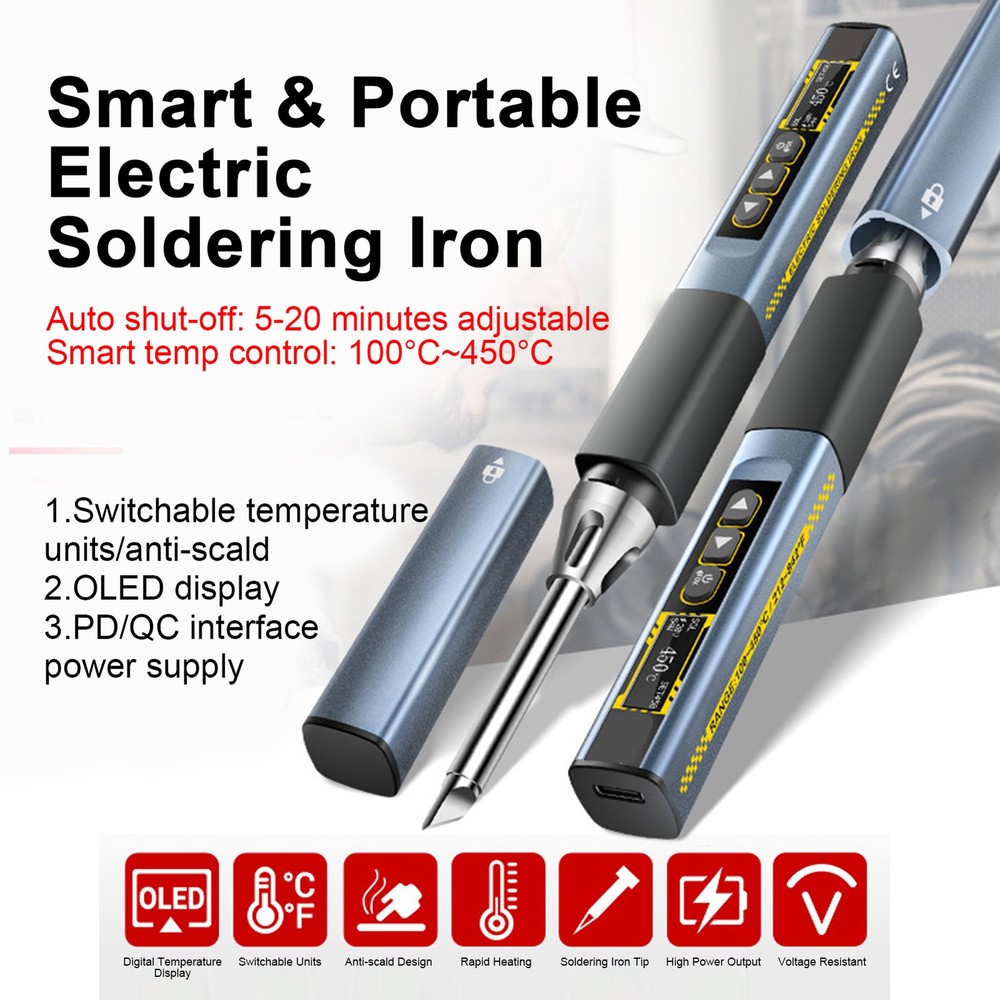 Adjustable Temp Soldering Iron Fast Heating For Repair Work KVDR