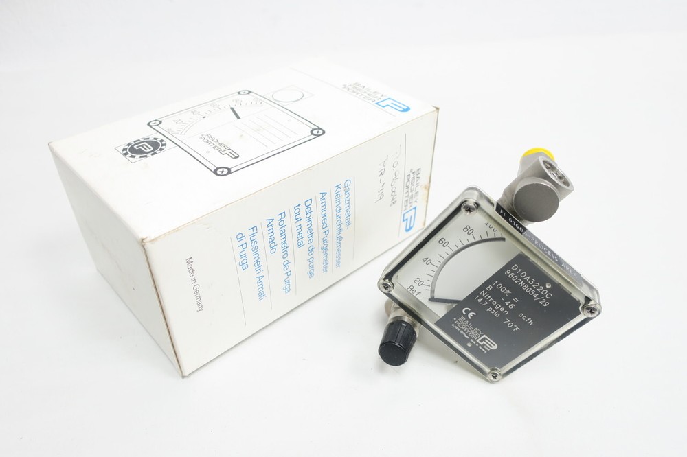 Bailey Fisher Porter D10A3220C Variable Area Flow Meter 8-46scfh