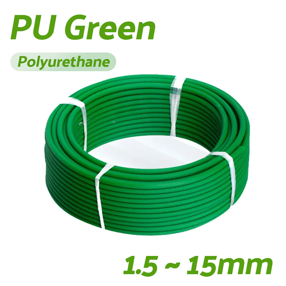 PU Green Solid Round Belt Polyurethane Close Loop Drive Belt Diameters1.5MM-18MM