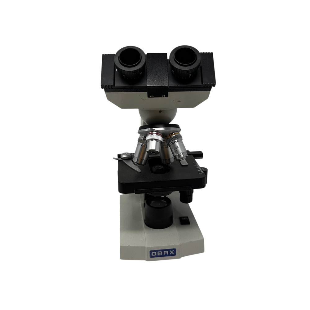 OMAX Binocular Compound Microscope w/ Mechanical Stage 4 Objectives 40x–1000x