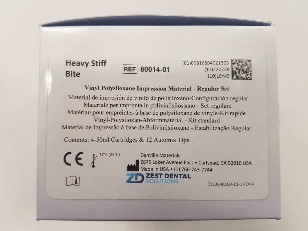 *4-Pack* Start VPS Impression Material Regular Setting 50mL Cartridges 80014-01