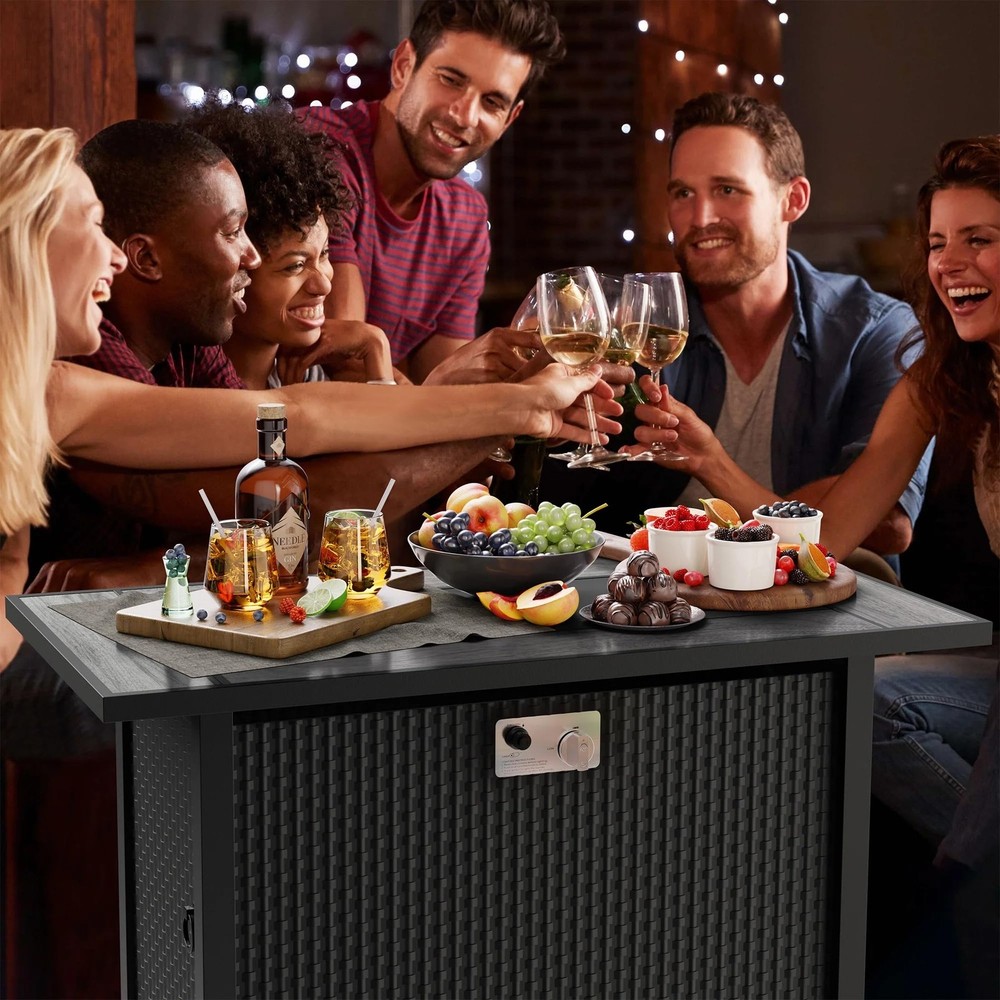 Outdoor Propane Fire Table, 45-Inch Gas Fire Pit Table