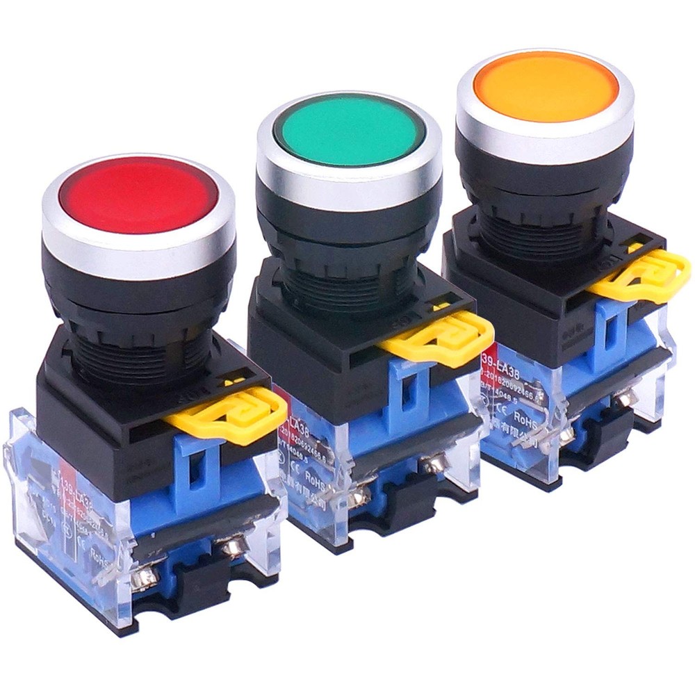 Momentary Push Button Switch Station 22mm Red Yellow Green