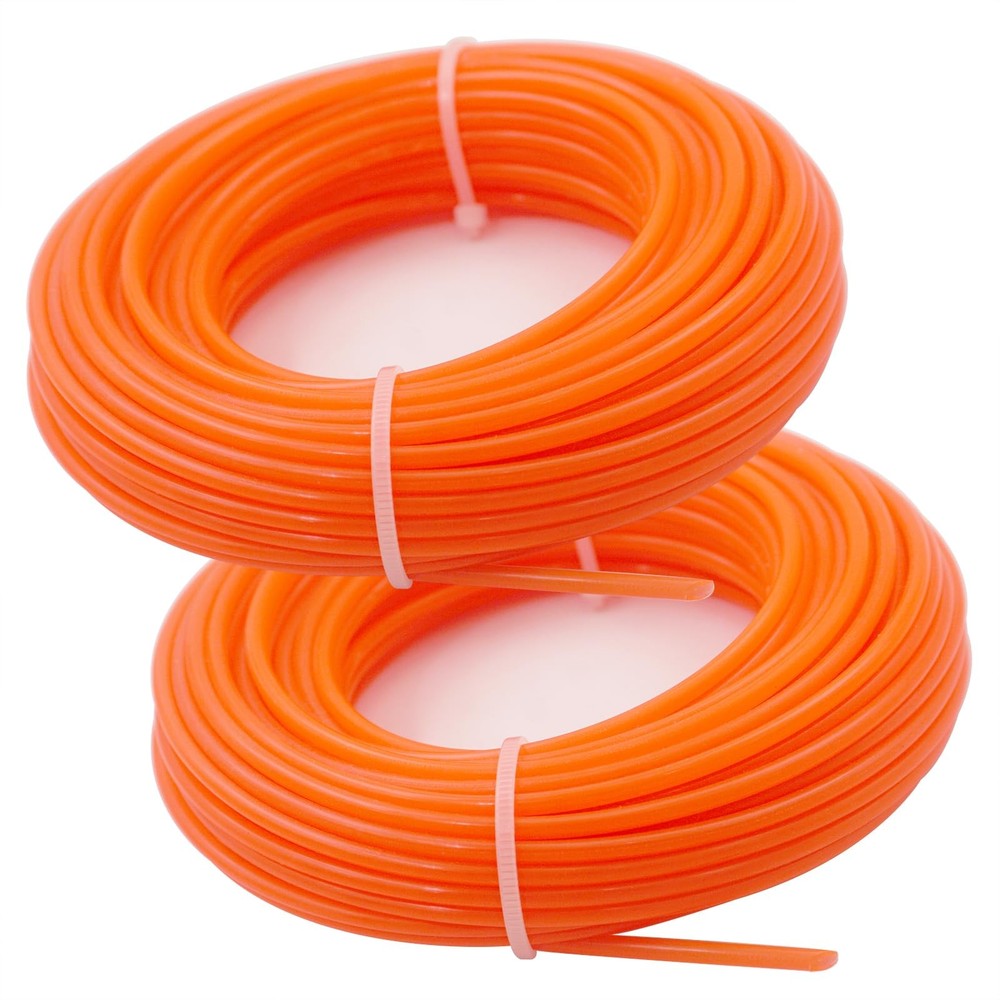 2-Pack Grass Trimmer Line .095'' 98ft per Spool (196ft Total) String Orange