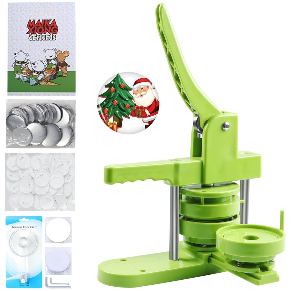 Versatile and Installation-Free 75mm Button Maker - Perfect For DIY Creatives