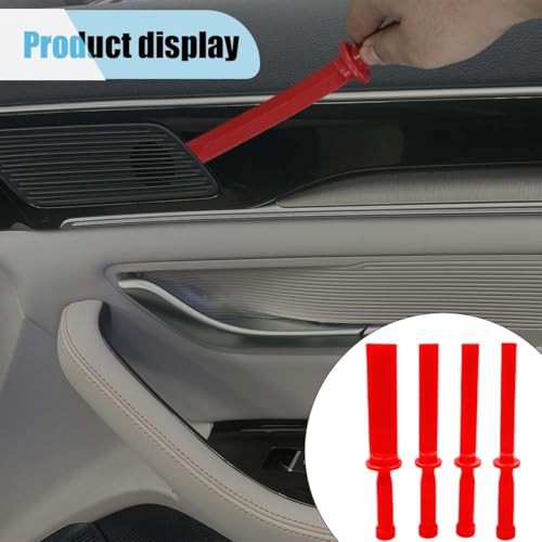 4PCS Plastic Chisel Scraper Set, Non-Marring Plastic Scraper Tools, Safe