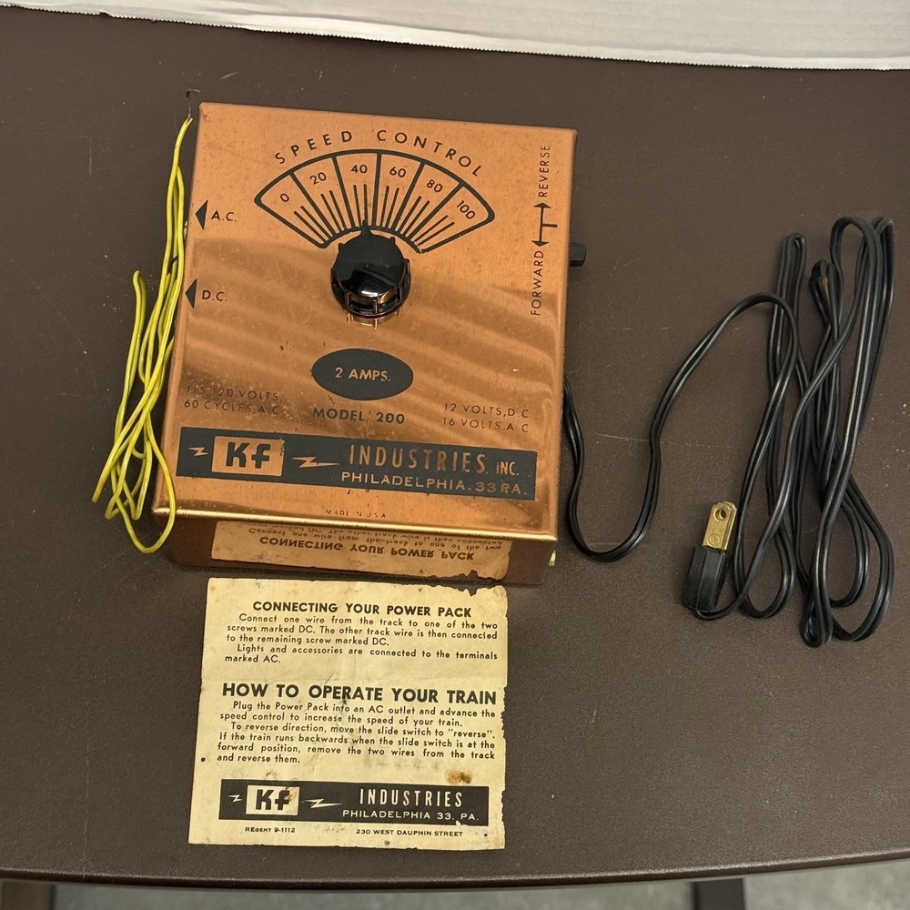 KF Industries Universal Powermaster Ho Scale Train Transformer Controller Tested