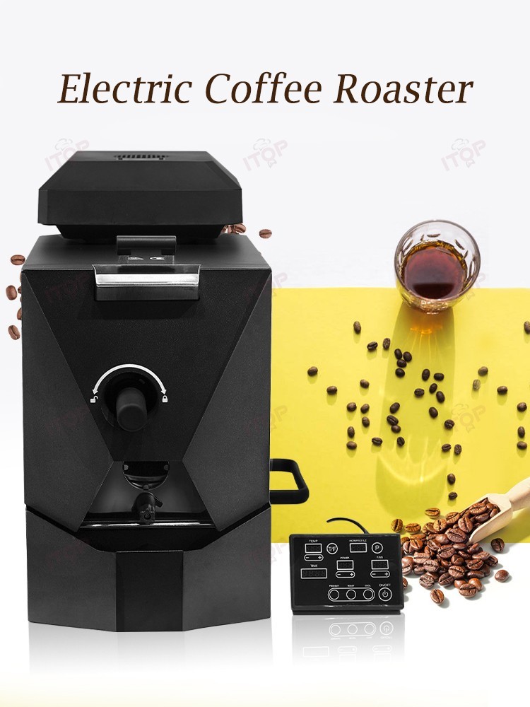 ITOP Electric Coffee Bean Roaster Drum Roaster 3 Operating Modes Espresso Tool
