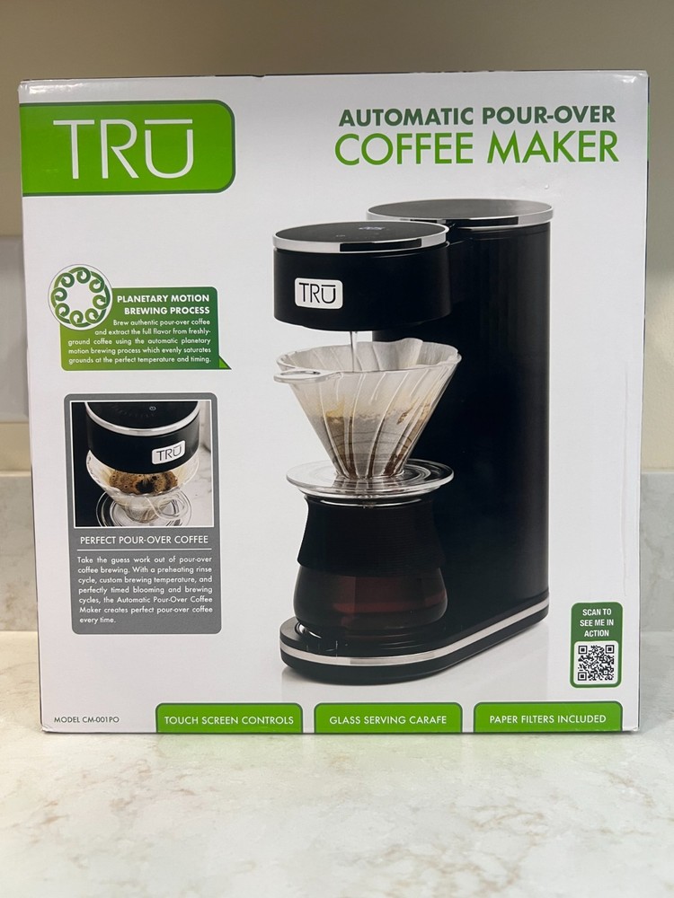 TRU Automatic Pour Over Coffee Maker w/ Digital Controls - New