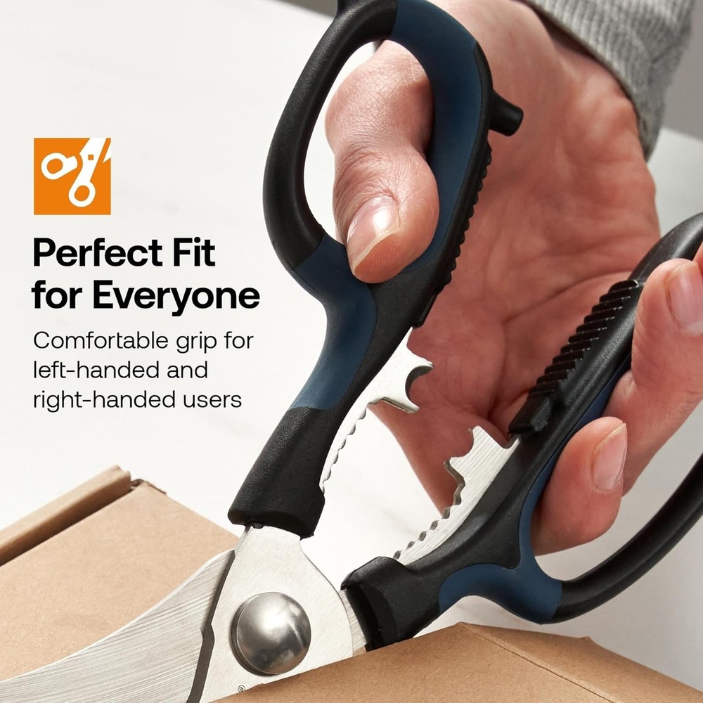 4 Pairs of 5-in-1 Multi-Function Kitchen Shears