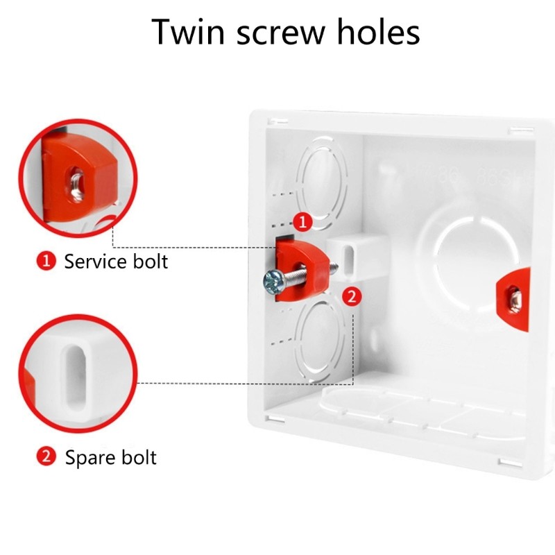 86-Type PVC Junction Box Wall Mount Cassette For Switch Socket Base