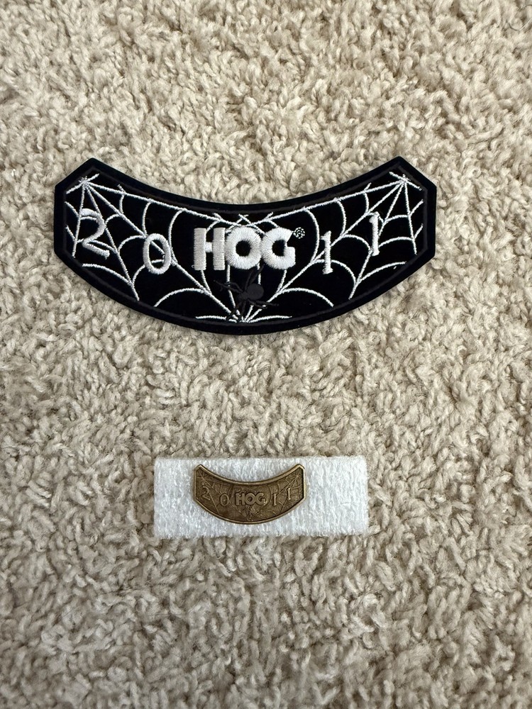 Harley Davidson HOG 2011 Rocker Pin & Patch Set