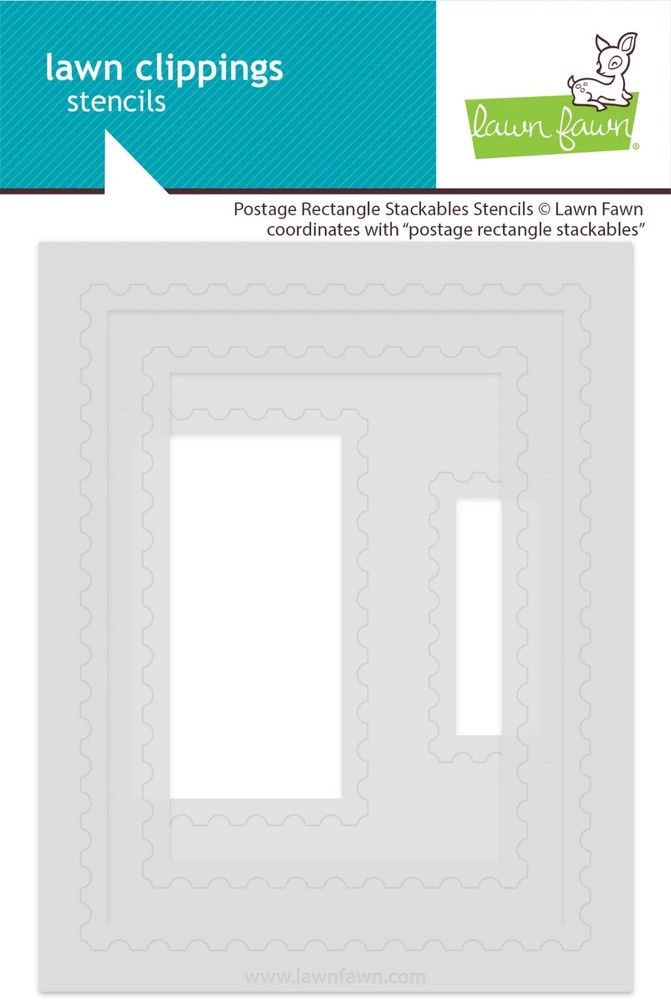 Postage Rectangle Stackables Stencils Set by Lawn Fawn