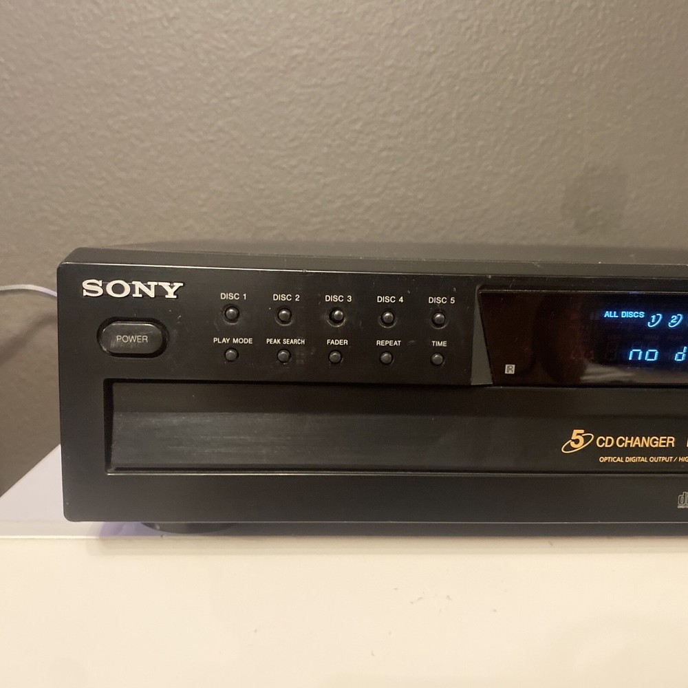 Sony CDP-CE375 5-Disc Carousel CD Changer Player TESTED Works Great!.