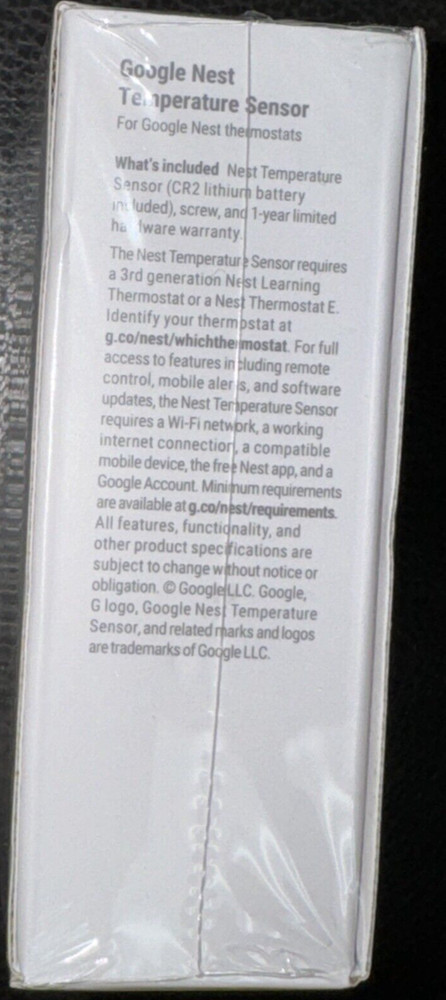 Nest T5000SF Temperature Sensor for 3rd Gen & E Thermostat | White