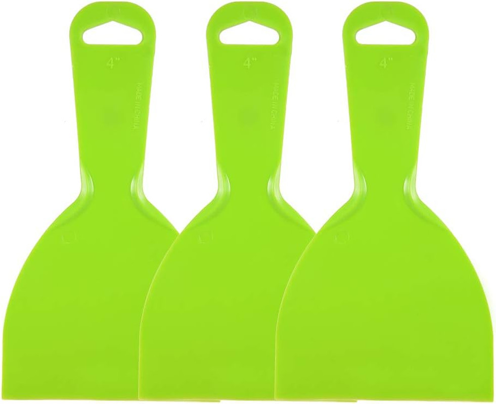 Putty Scraper 4" Plastic Flexible Putty Knives Disposable Spreader for Taping Dr