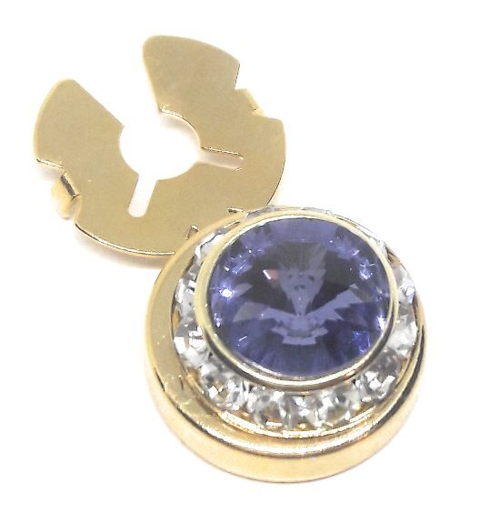 GOLD PLATED CRYSTAL BUTTON COVERS