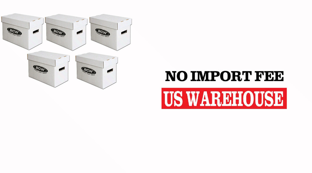 5 BCW Short Comic Book Storage Boxes, Double thickness handles and bottom