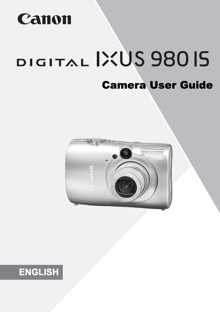 Canon  IXUS 980 IS Digital Camera User Owner Instruction Manual