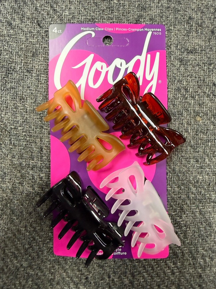 3 Packs Goody SlideProof Classics Medium Claw Clips 4 Each Pack