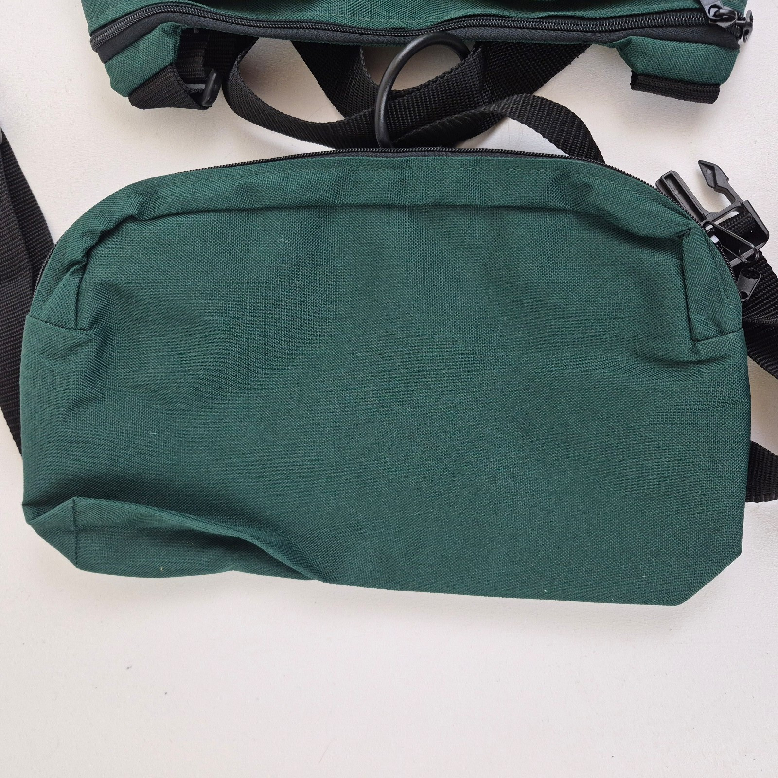 Allen Fly Fishing Waist Pack System Green Hip Pack w/ Side Pouches & Fly Patch