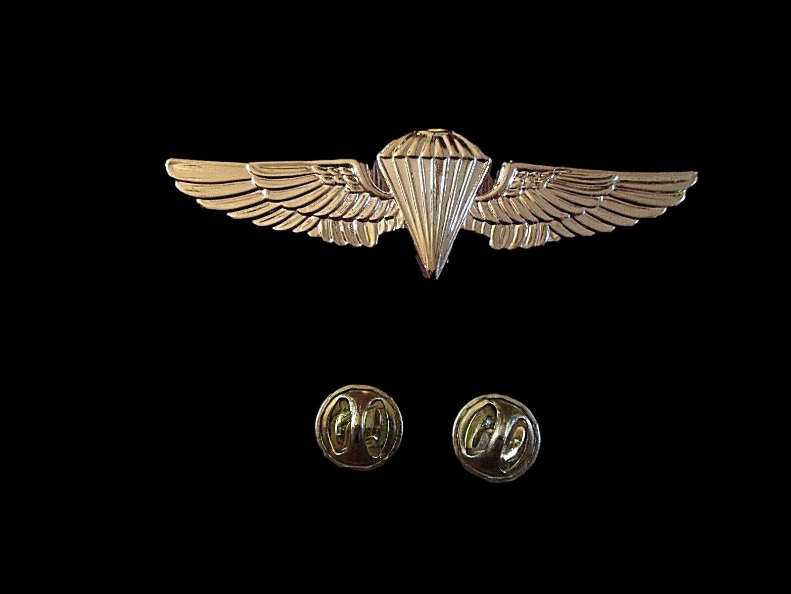 U.S MILITARY NAVY / MARINE CORPS GOLD PARACHUTIST PARATROOPER JUMP WINGS PIN