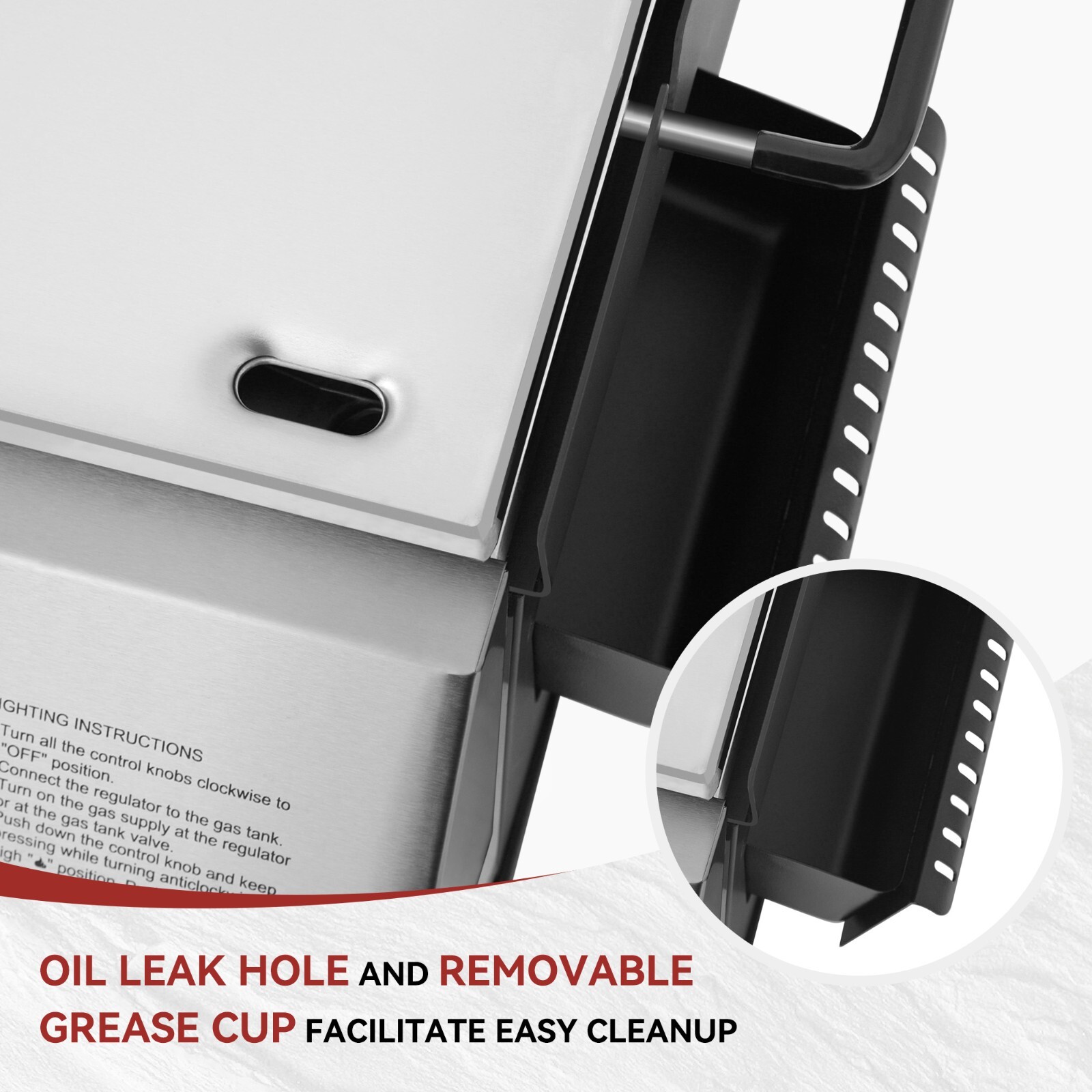 Royal Gourmet 24-Inch Tabletop Propane Griddle w/ Warming Rack & Two Handles