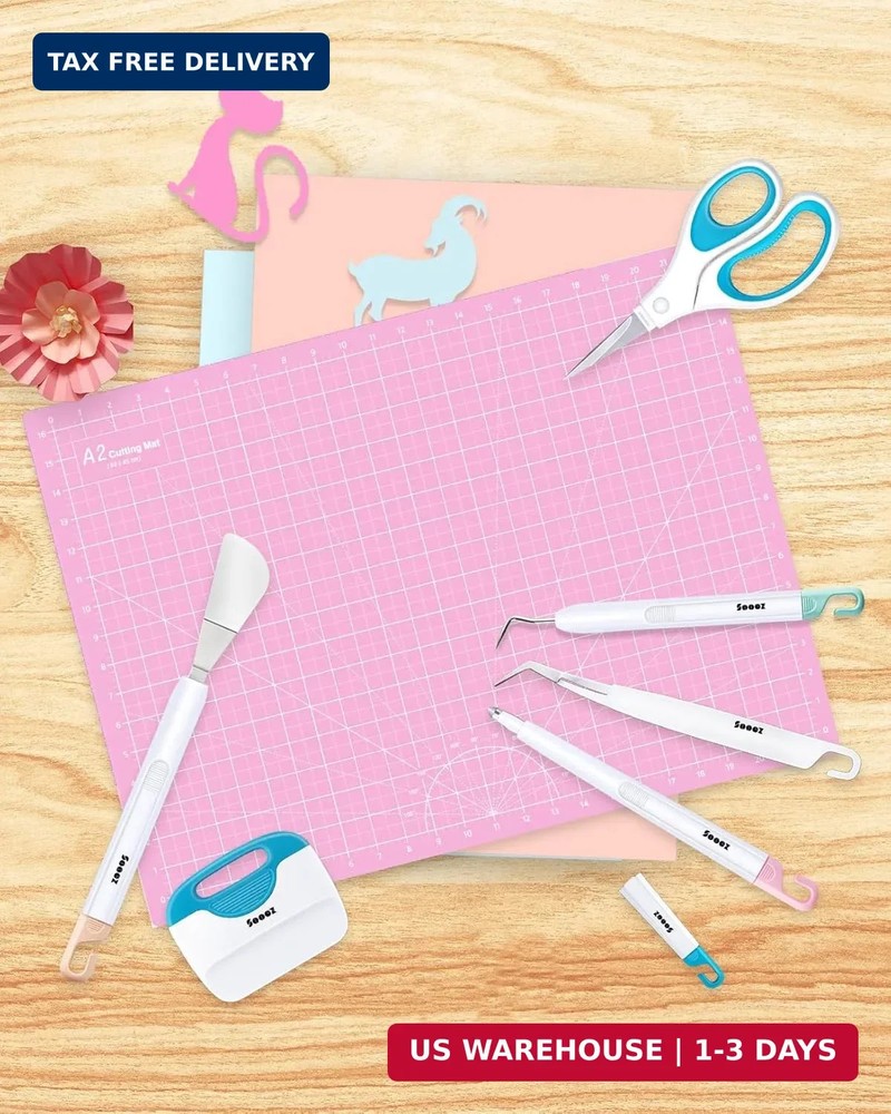 Sooez Weeding Tools for Vinyl, 6PCS Basic Tools Set, Precision Craft Vinyl Tool