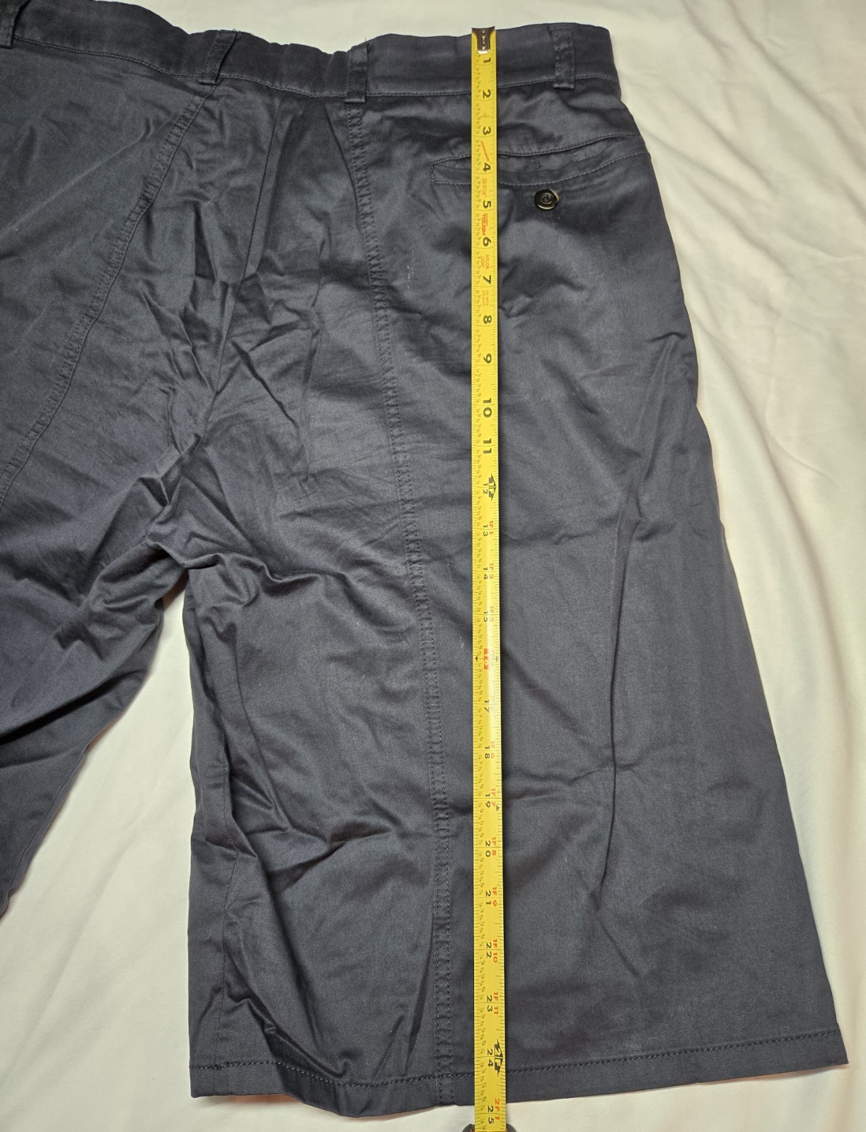 Giorgio Armani Mens Navy Linen Blend Shorts Size 36