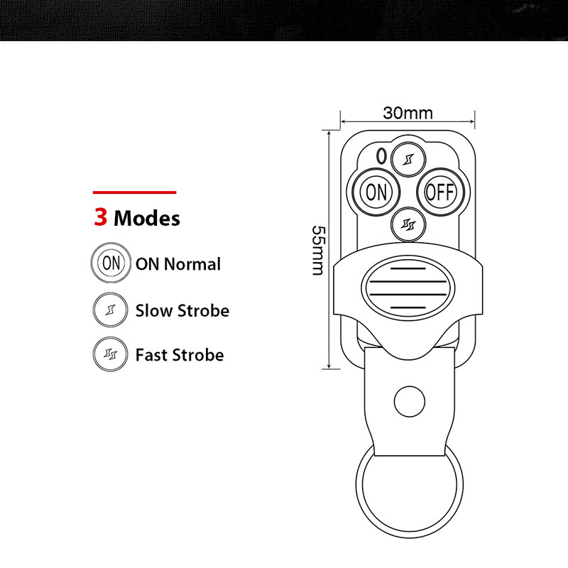 Wireless Remote Control ON/Off Switch Strobe For LED Work Light Bar Offroad 1pcs