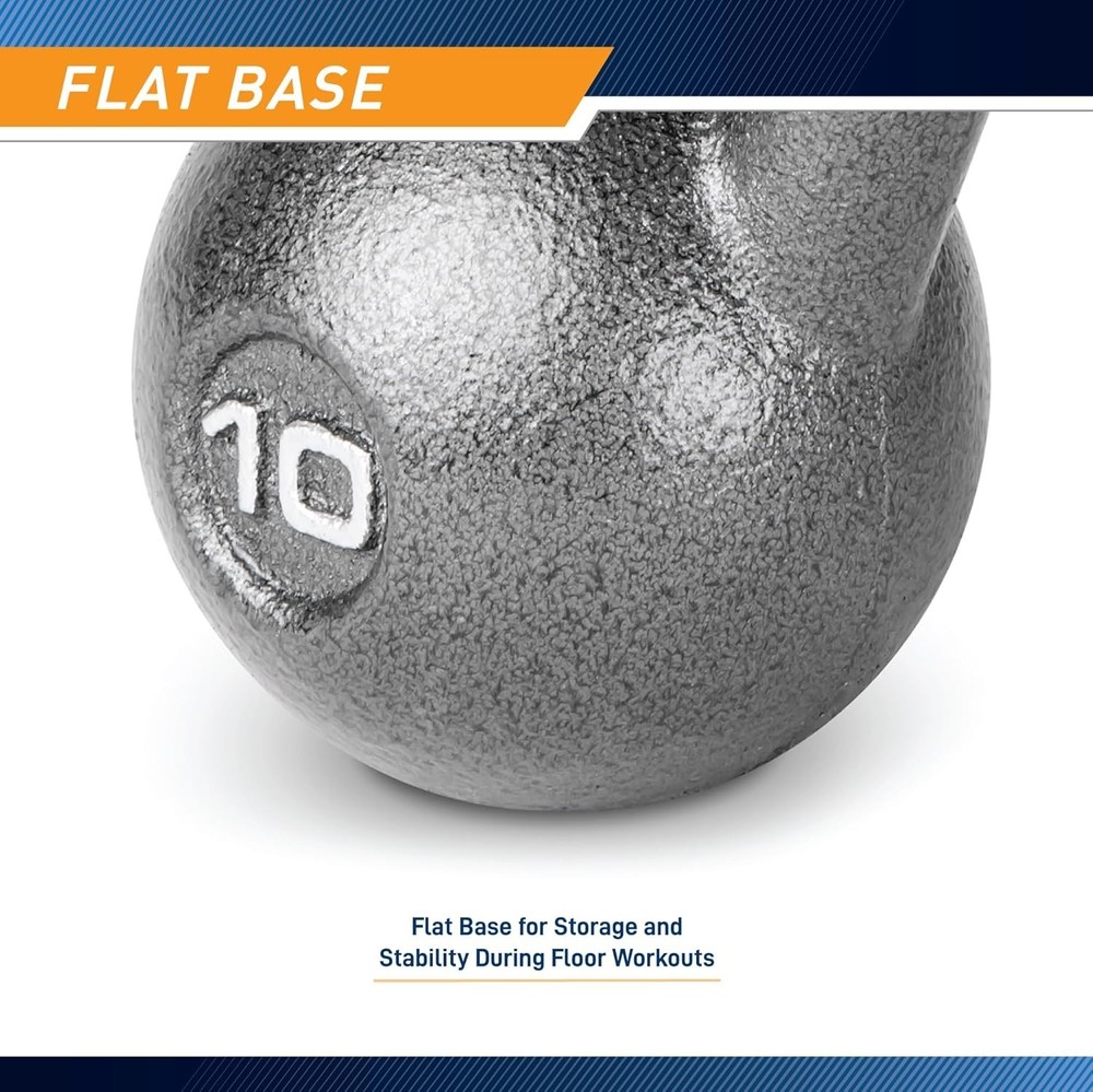 Rust-Resistant Hammertone Kettlebell 10 lbs - Ergonomic Design for Secure Grip