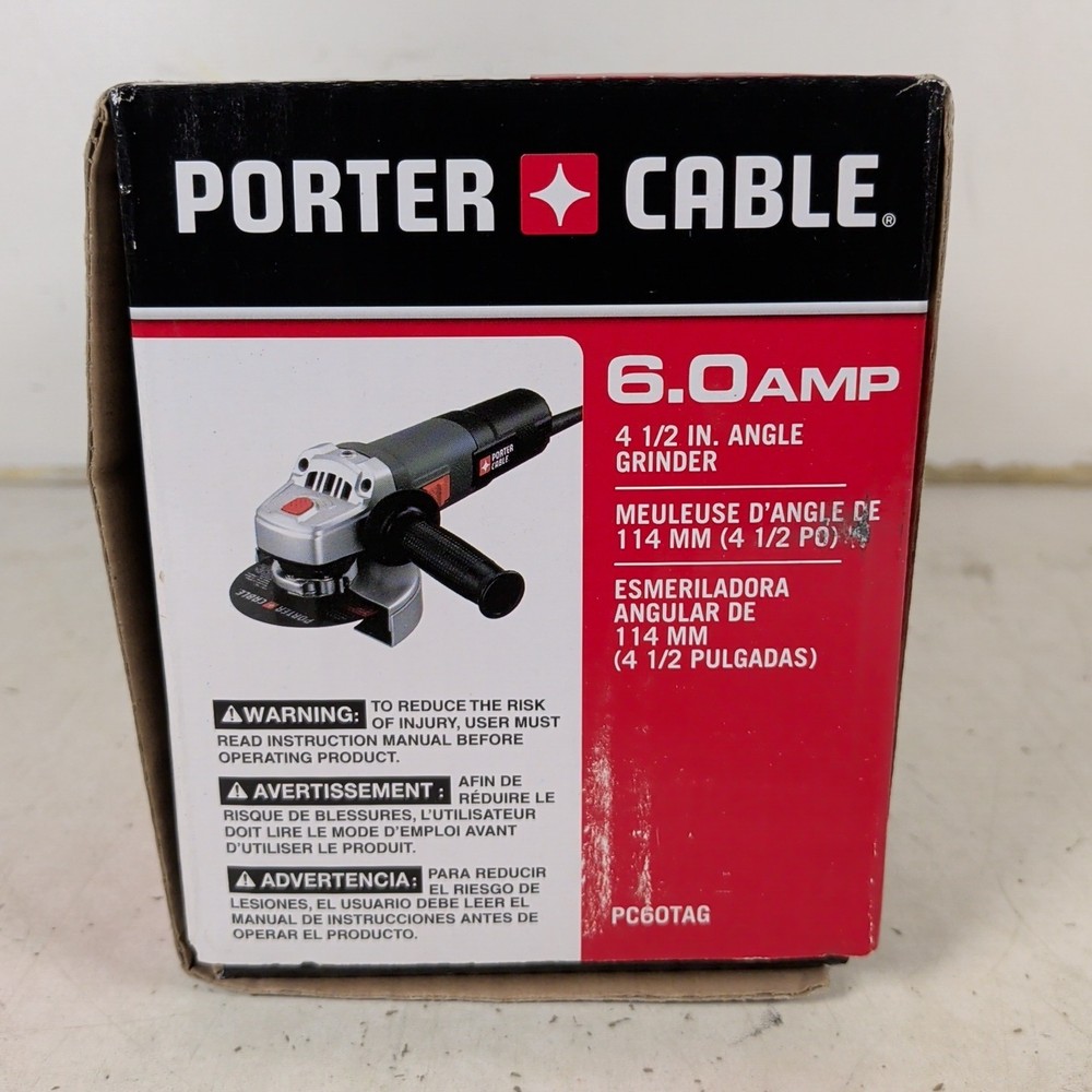 NEW PORTER-CABLE PC60TAG 6.0 Amp 4-1/2" Angle Grinder