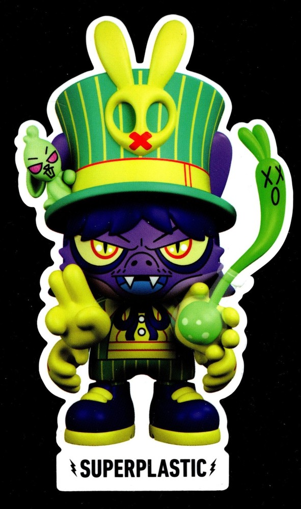 Persue Bunny Keeper SuperPlastic Sticker - Street Art Kidrobot Super Plastic