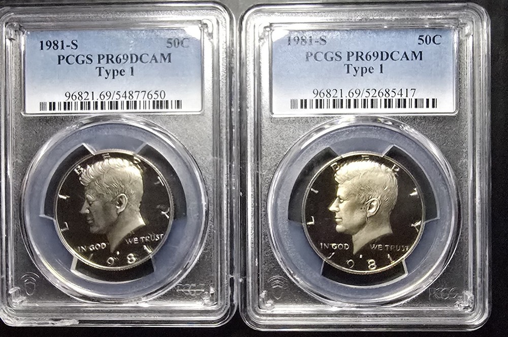 2 - 1981-S Proof Kennedy Half Dollar 50C PCGS PR69DCAM