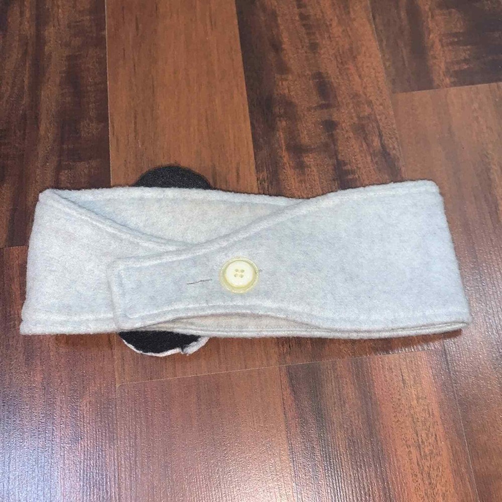 Gray Floral Ear Warmer