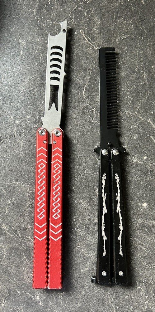 FOLDING OPENER ALSO FOLDING COMB Brush Well Made Decent Condition