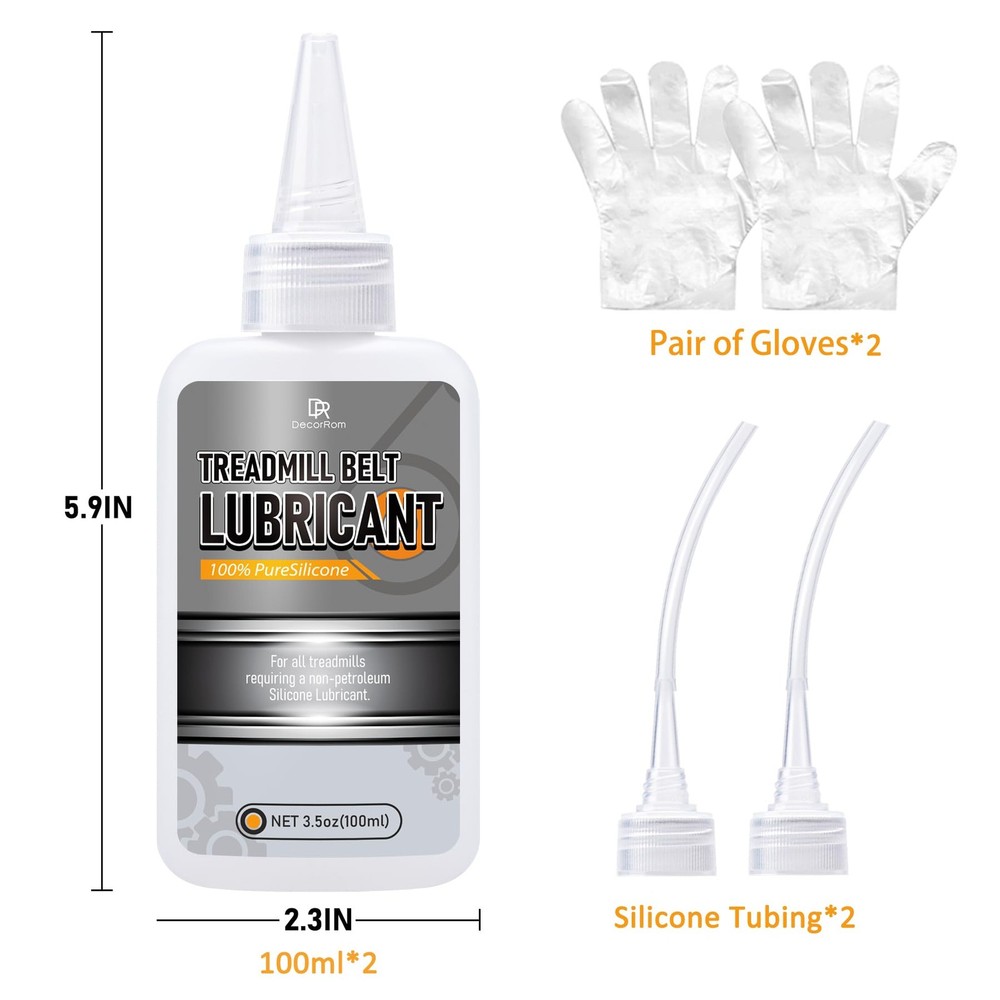 DecorRom Silicone Treadmill Lubricant - 7oz Lube with Application...