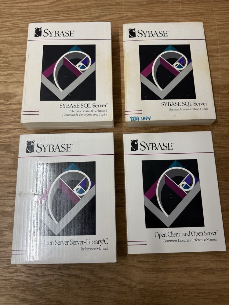 SYBASE SQL Server Refrence Manuals Admin Guide Books Open Client Books Lot