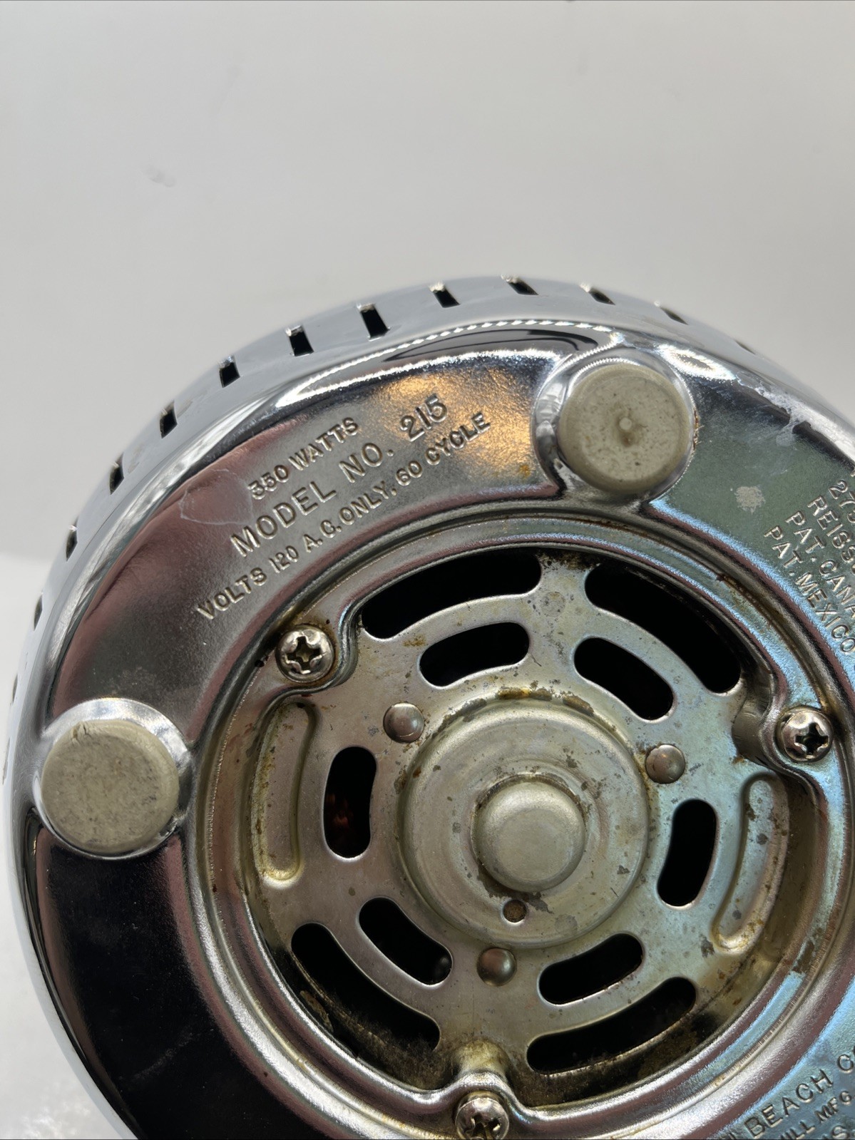 Vintage Hamilton Beach Model 215 Chrome 2 Speed Blender &Milk Shake MADE IN USA