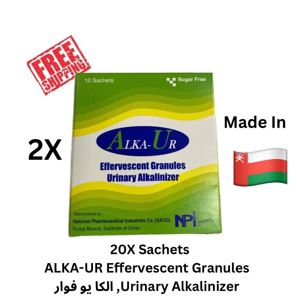 20 Sachets  ALKA-UR Effervescent Granules Urinary Alkalinizer, الكا يو فوار