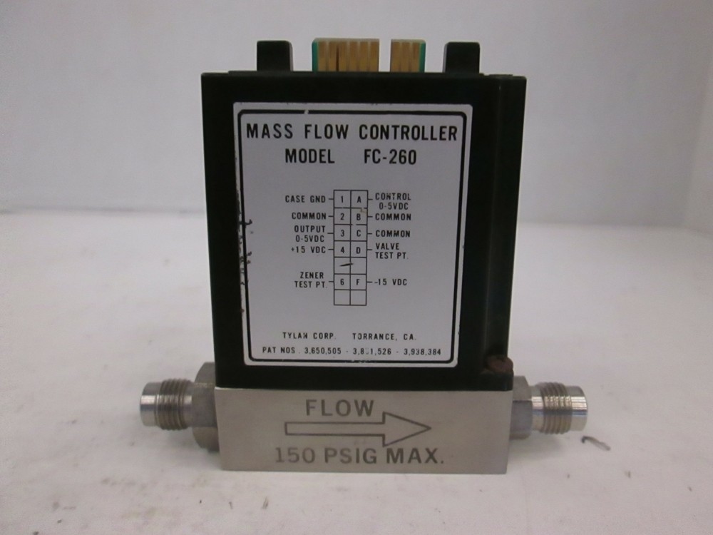 Tylan FC-260, Mass Flow Controller MFC, AR, 1 SLPM, Used