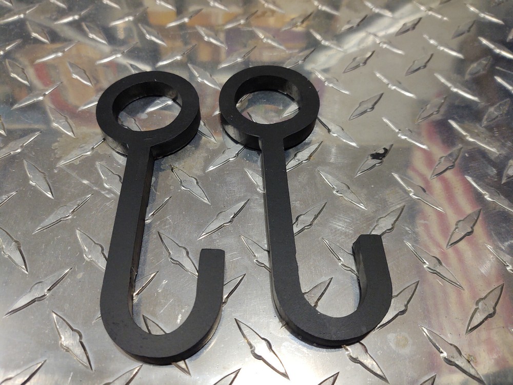 AR500 Steel Gong Hooks 6" long