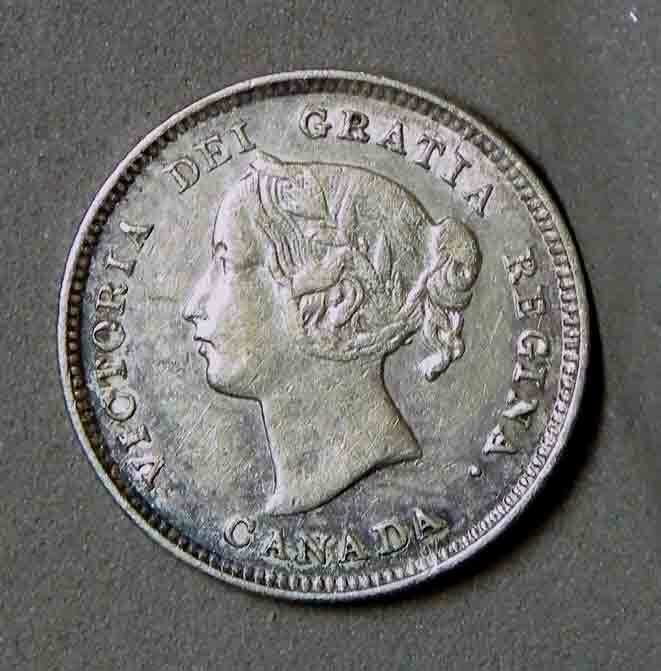 1892 CANADA 5 CENTS, Extra Fine