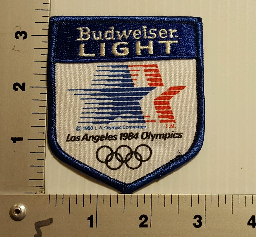 1984 OLYMPICS BUDWEISER LIGHT BUD VINTAGE EMBROIDERED PATCH