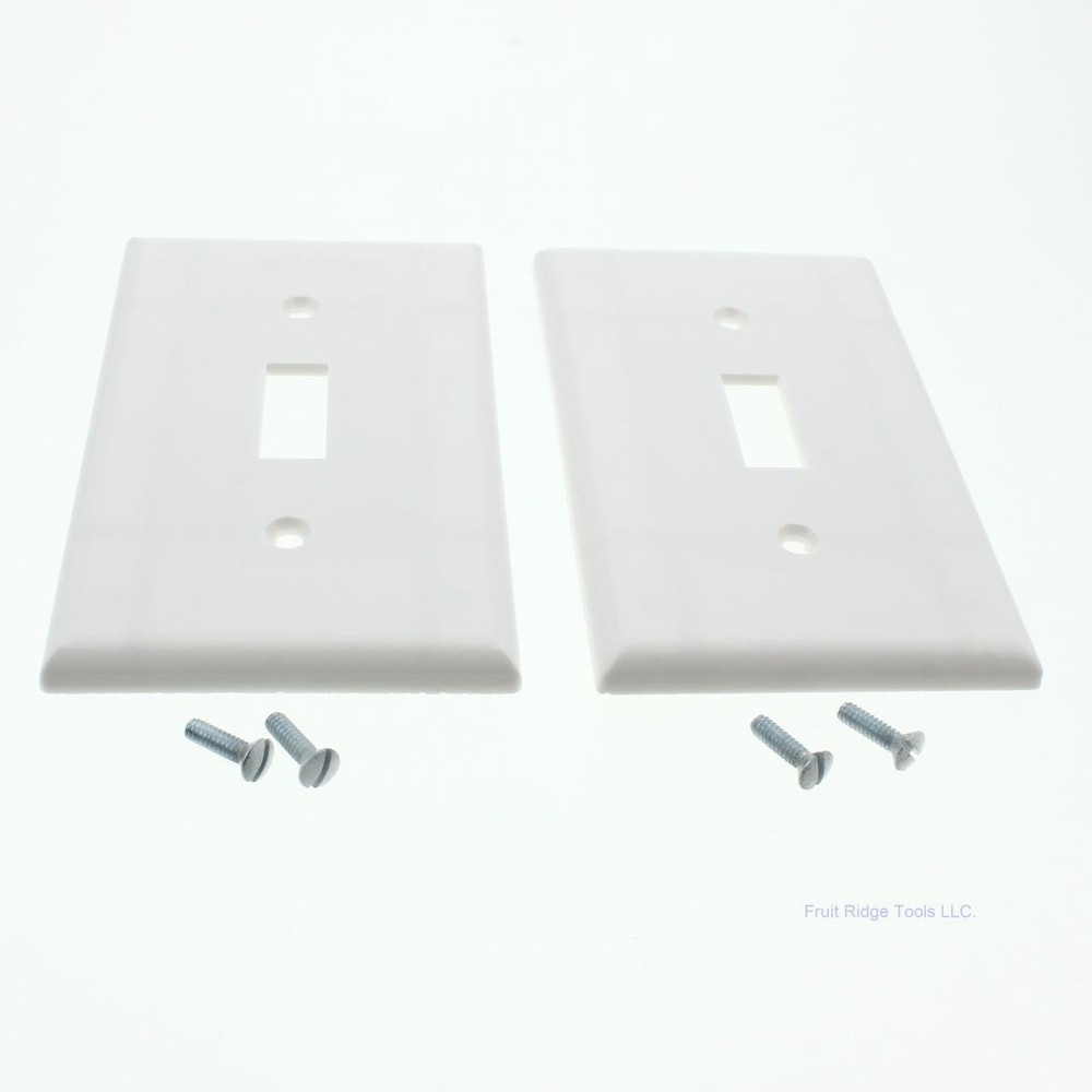 2 Leviton White Extra Deep Toggle Switch Cover Wall Plate Switchplates 88301