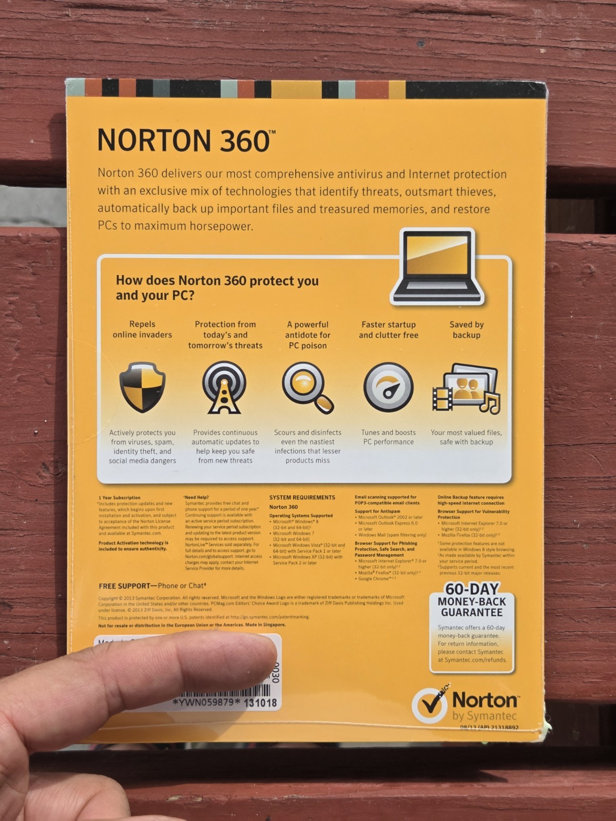 2013 Norton 360 by Symantec Windows 8 7 Vista & XP New Sealed CD Rom Code 3 PCs