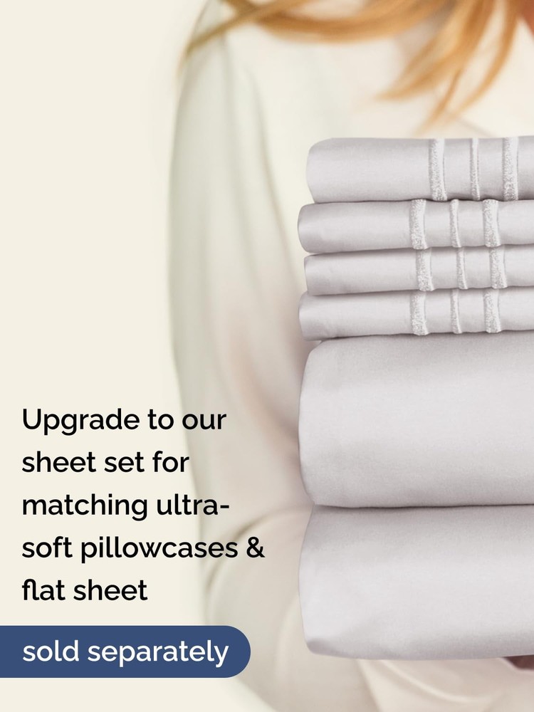 Extra Deep Full Fitted Sheet - Hotel Luxury Single Fitted Sheet Only - Easily...
