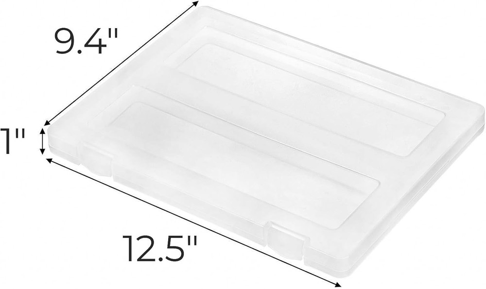 4 Pack Plastic Project Case 8.5"x11" Letter File Trasparent Scrapbook Paper