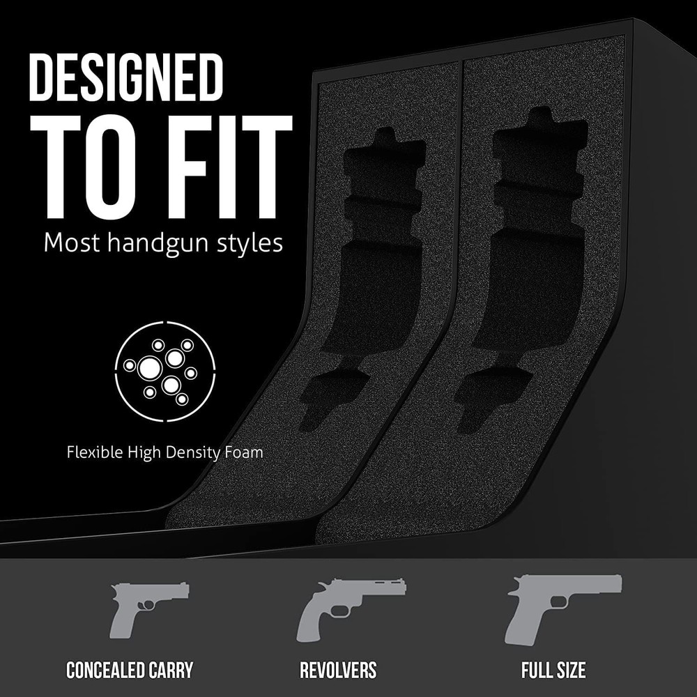 VAULTEK Modular Pistol Rack Protective Handgun Storage Black