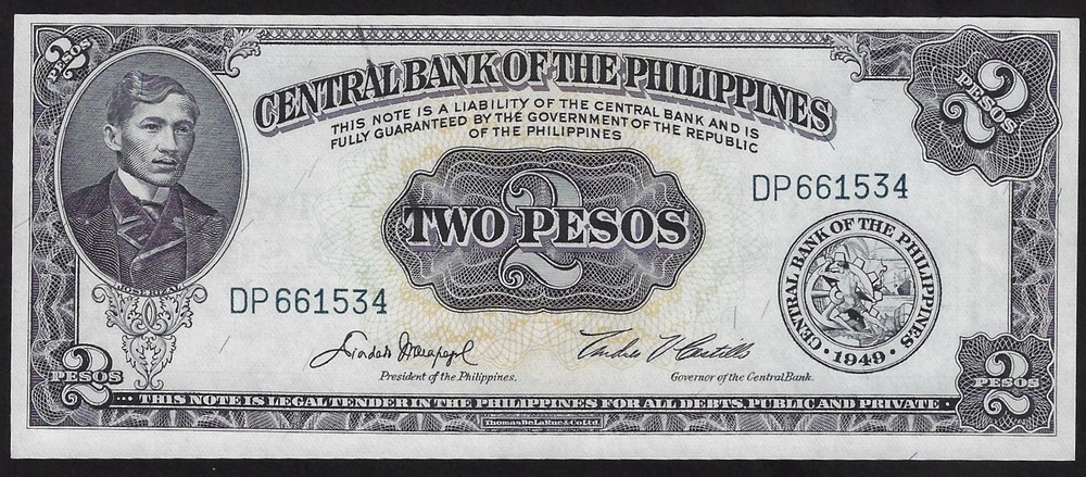 Philippines 2 Pesos 1949 P134d UNC